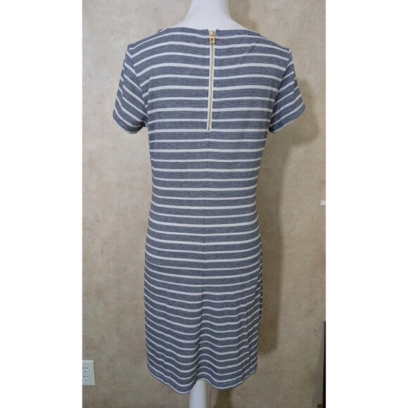 Sail to Sable STS Dress Womens M Blue White Stripe Preppy Coastal Knit Zip - Picture 4 of 11